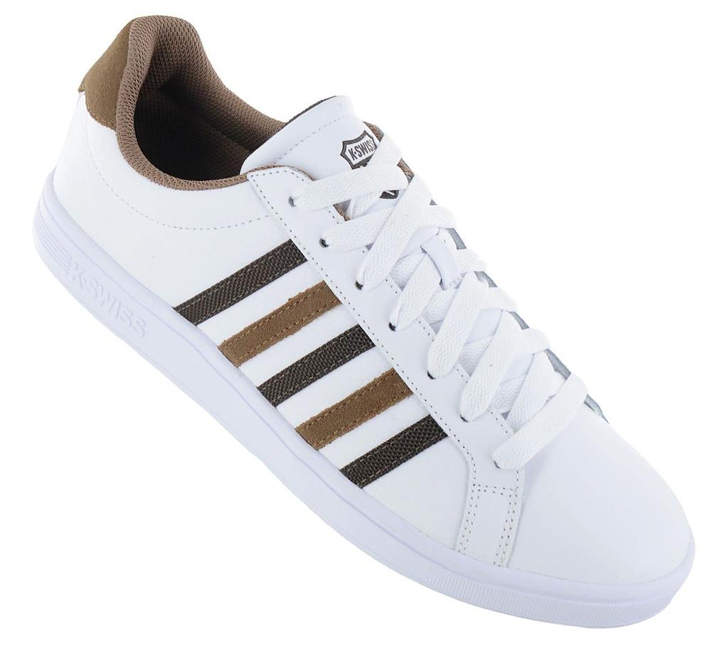 K-SWISS Court Tiebreak - Herren Sneakers Schuhe Leder Weiß 07011-919-M ORIGINAL