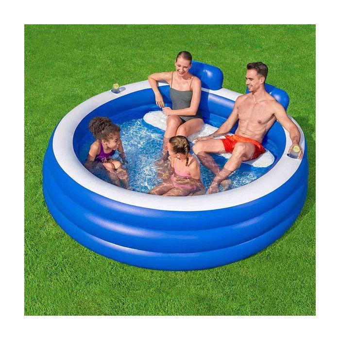 Bestway Aufblasbarer Familienpool 231x219x79 +6 Jahre Garten 54422