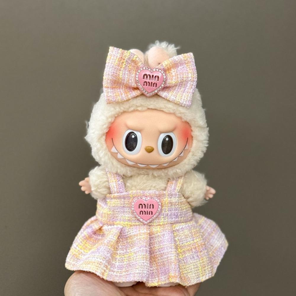 1 Set Dress Labubu Doll's Clothes Skirt Plush Dolls Clothes 17cm Labubu Clothes Set  for 17cm Labubu