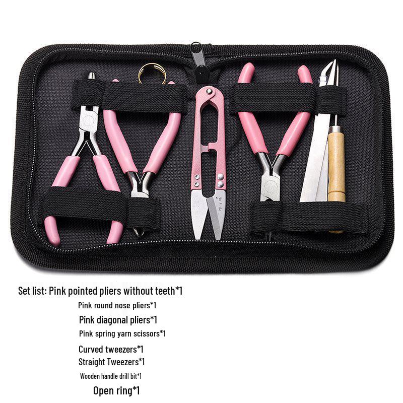 DIY Handmade Jewelry Tool Set: Pliers & Materials for Earrings, Dangles, and Hairpins