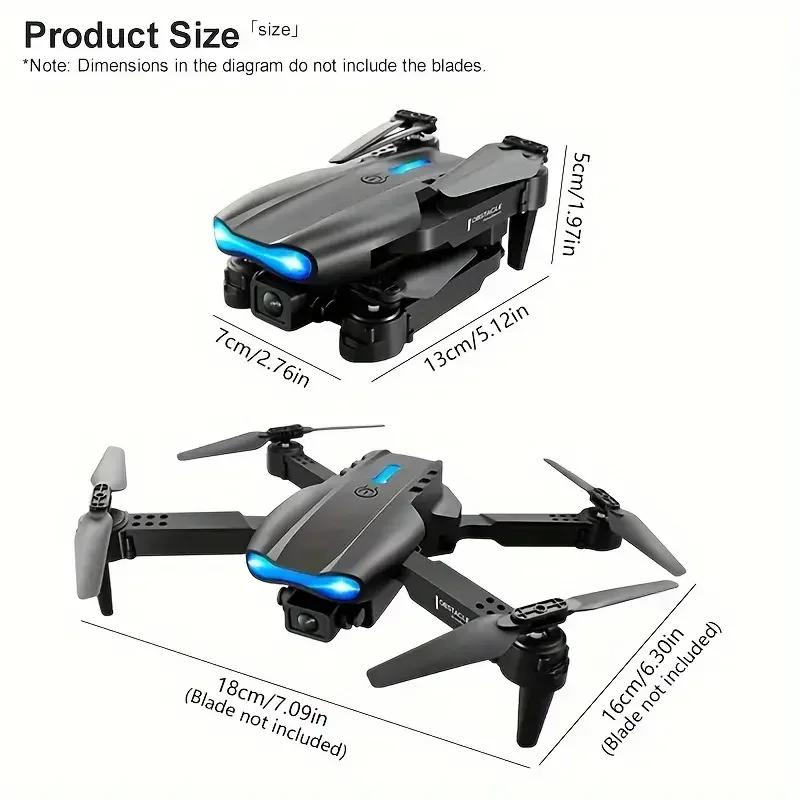 E99 Pro Drone RC Dobrável 4K HD Câmera Dupla Fotografia Aérea Quadcopter Posicionamento de Fluxo Ótico Altitude Hold Brinquedos Drone Presente