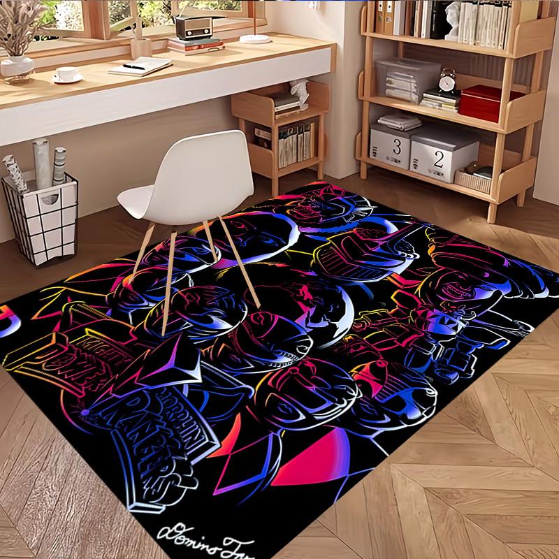 Mighty Morphin Power Rangers Print Rug, Washable Floor Carpet, For Entryway Dorm Laundry Room Office Study, Home Decor Birthday Christmas Gift