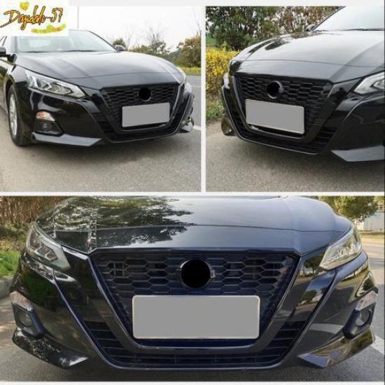 For Nissan Altima - ABS Piano Black Frame Front Grille Grill Cover Decor