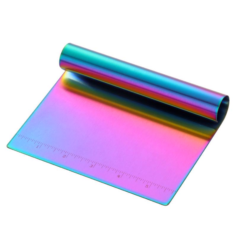 Multi-Purpose Stainless Steel Beveled Scraper and Rolling Board Tool