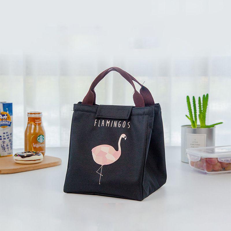 

Flamingo Lunch Bag Thermal Bag Waterproof Beach Food Picnic Beach Bag Cool Warm чёрный