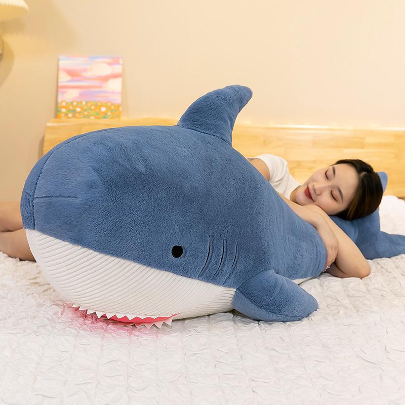 90CM Giant Cartoon Super Soft Plush Toy Sea Animal Blue Whale Soft Toy Stuffed Animal Fish Children's Birthday Gift