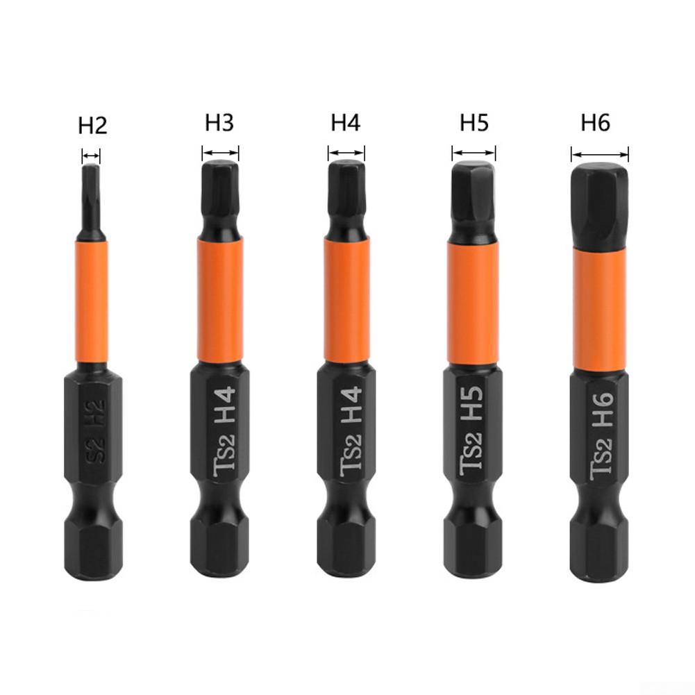 Sechskant-Bit, 5 Stück, Schraubendreher-Bits, H2-H6, Handwerkzeuge, Sechskant