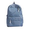Schoolbag simple casual large capacity backpack fashion double backpack solid color college student schoolbag travel backpack