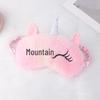 Unicorn Ears Plush Eye Mask with Embroidered Rabbit Design for Sleep Shading