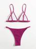 Europäischer & Amerikanischer Sexy Dreieck-Bikini - Damen Einfarbiges Badeanzug aus Speziellem Material, 2022