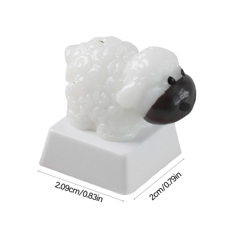 3D Resin Keycap Unique Lamb Desiging with Translucently Base for Mechanical Keyboards ESC Keycaps Collectors