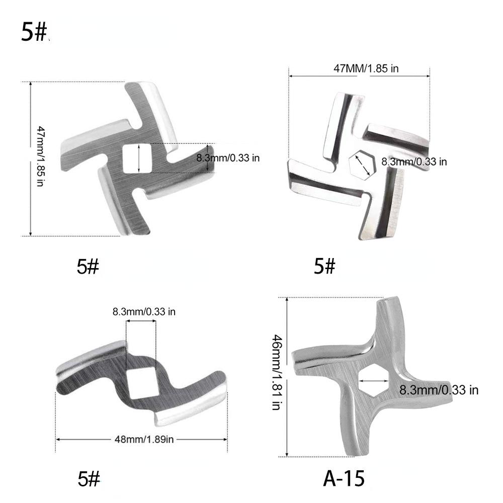 Meat Grinder Pinion Mixer Spare Parts Meat Grinder Knife Stainless Steel Grille for Food Grinder Accessories Kitchen Tool