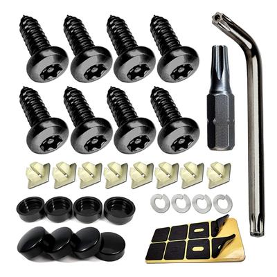 Upgraded License Plate Screws Set Convenient License Plate Fasteners Set Efficient License Plate Fasteners Set for Car