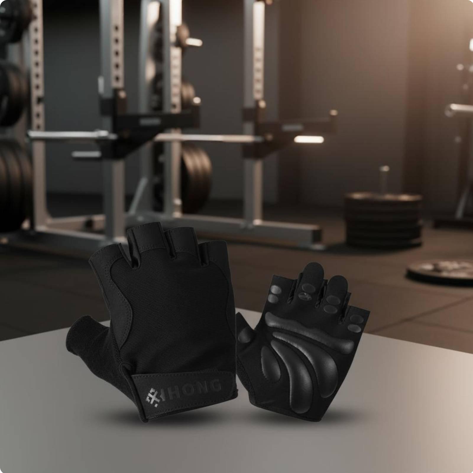 

Padded Weightlifting Gloves Wear Resistant Half Finger Gym Gloves Fitness Gear Breathable Easy To Remove for Weightlifters