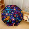 Vibrant Monster Trucks Printed Umbrella Windproof Folding Umbrella Portable Sun and Rain Umbrella Suitable for Gifting