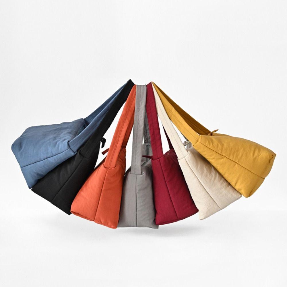 

Korean Style Nylon Handbag Large Capacity underarm bag Casual Tote Bag Girls чорний