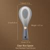 Durable Non Stick Rice Spoon,Silicone Rice Scooper,Stainless Steel Core,Stand-up Rice Paddle,Kitchen Flatware Spatula