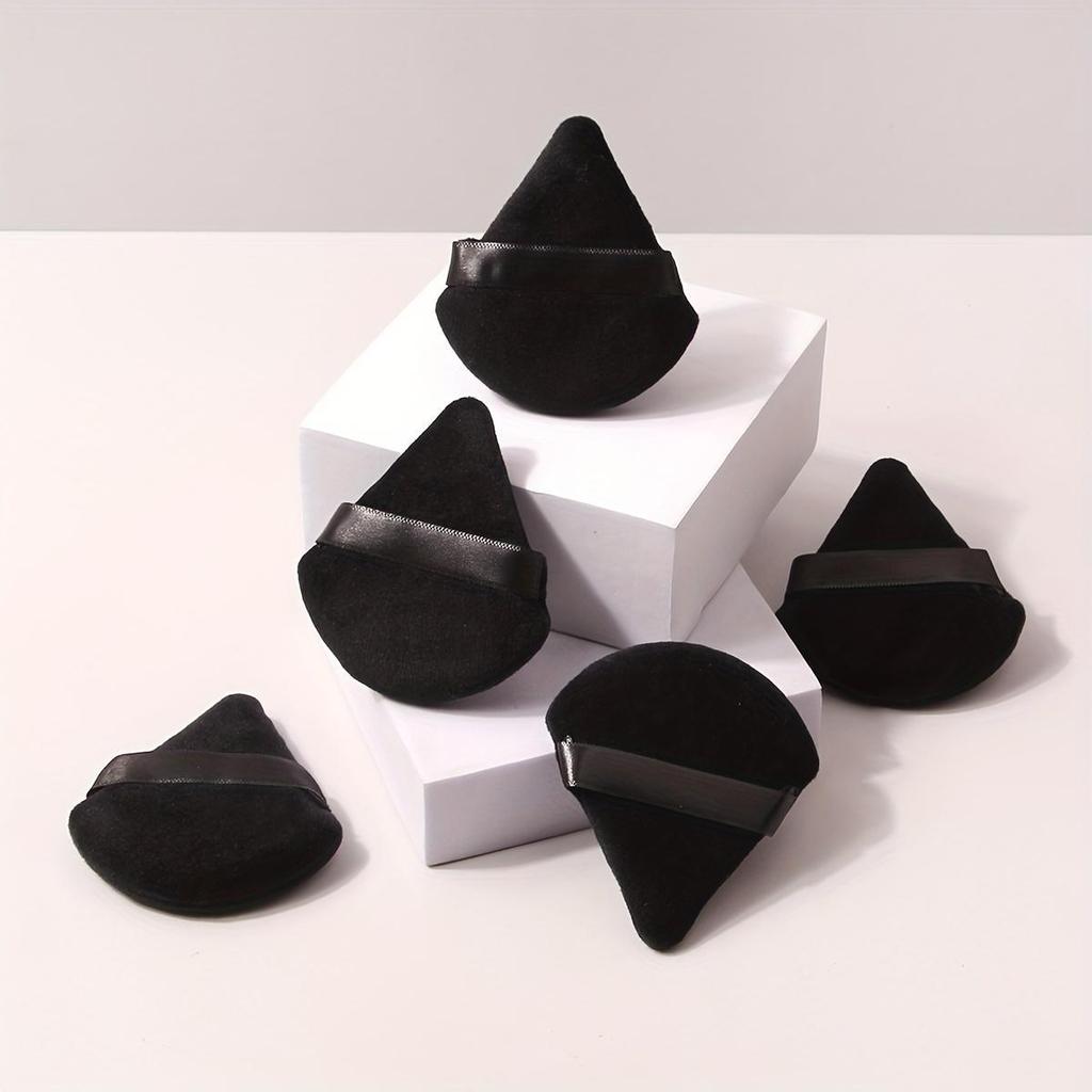 10PCS Triangle Powder Puff Soft Makeup Sponge For Face Eyes Contouring Shadow Cosmetic Washable Mini Velvet Foundation Puff