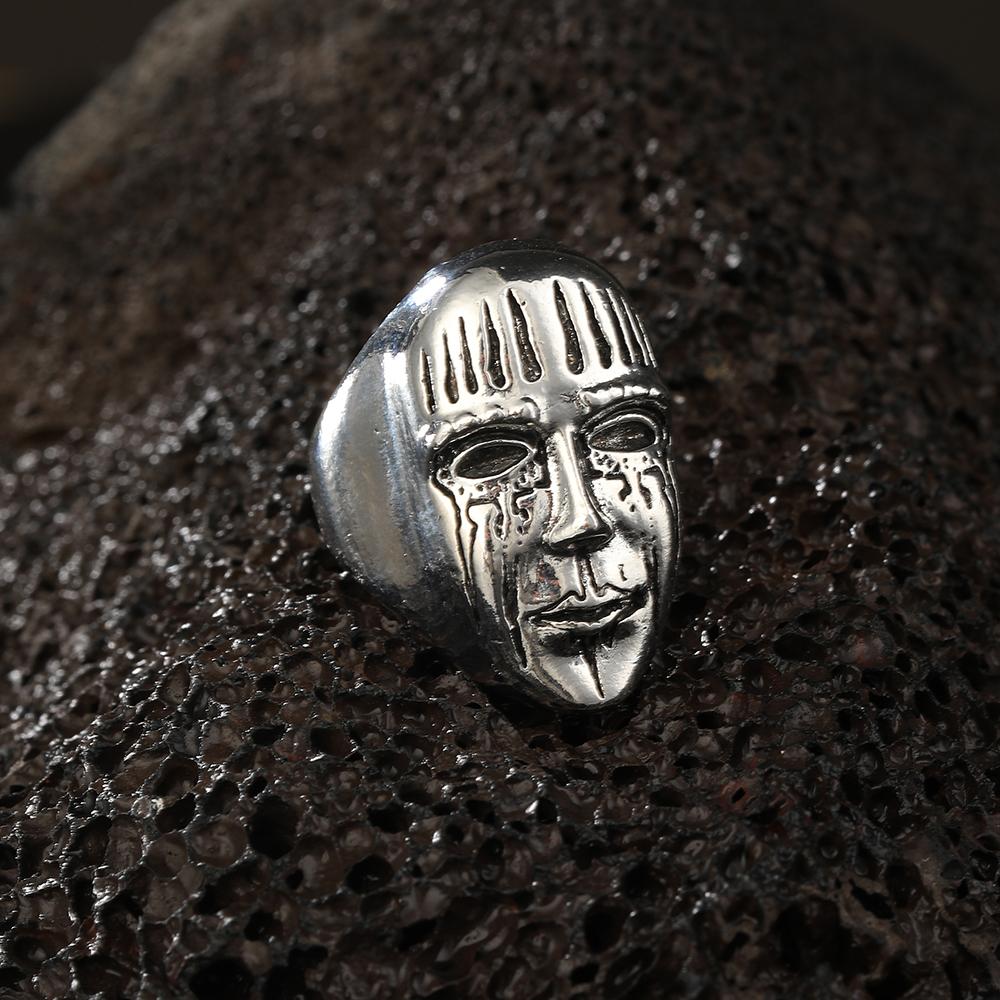 Boutique New Retro Simple New Punk Hip-hop Skull Personality Men's Open Ring Robot Ghost Head Jewelry