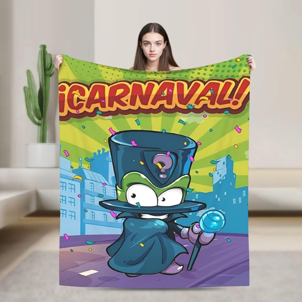 Super Zings Game  Soft Warm Blanket Superthing Travel Plush Throw Blanket Funny Home Decor Flannel Bedspread Sofa Bed Cover