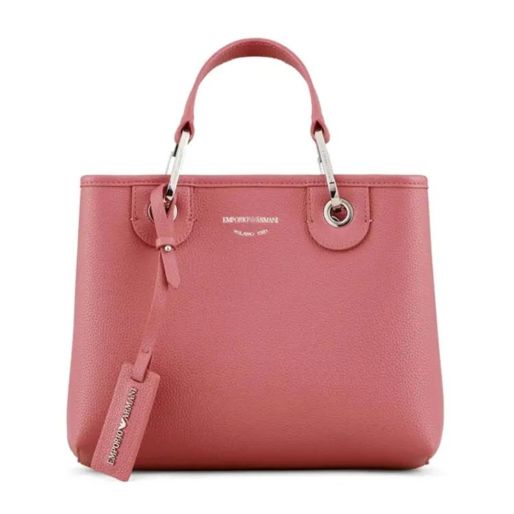 Emporio Armani Textured Effect Tote Shoulder Crossbody Bag Women bags Pink Y3D166YFO5E Basic Set (Bag+Dust Bag)