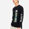 Li-Ning X Rooovie Artist Collaboration Patterned Letter Print Crew Neck Sweatshirt Unisex Tops Black AHSSB19-2
