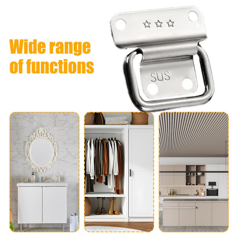 Edelstahl Schrankgriffe Küche Klappbare Einfache Werkzeugkistengriffe Mehrzweckgriffe Für Tür- und Schrankreparaturen