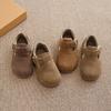 Children Flat Shoes Suede for Winter Kids Moccasins Non-slip Soft Sole New Boys Girls Leather Shoes Warm Retro Trendy