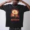 Autism TShirt Edgy Meme Y2K Cursed Graphic Tee Summer Mens and Womens Loose and Breathable Tshirt Top
