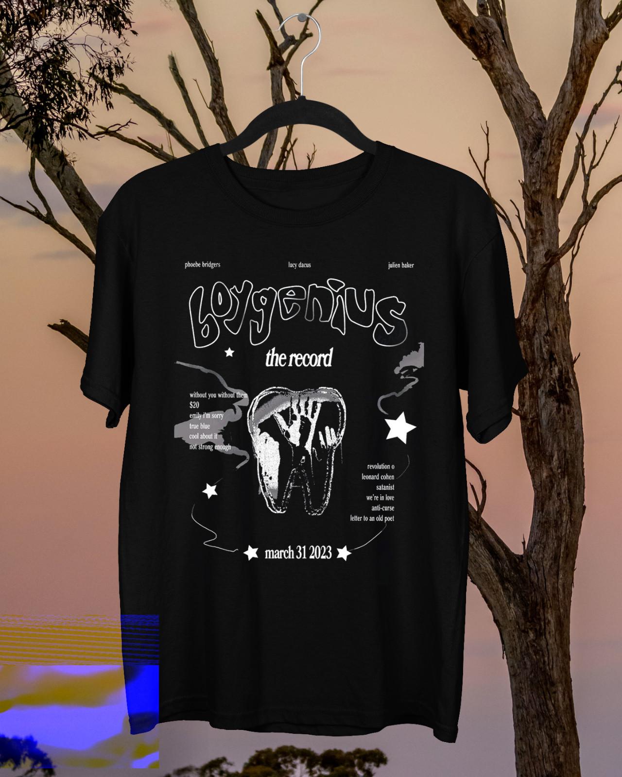 Boygenius Band World Tour Heavy Cotton Black Full Size Unisex Tee Shirt MC786 XXL