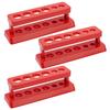 3pcs ABS Multi-Use Cylinder Tube Display Racks Lab Supplies Rectangle Red 49x160x49.5mm Inner Diameter: 13~18mm