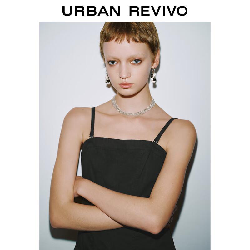 UR 2025 Spring Belt-Decorated Camisole Dress