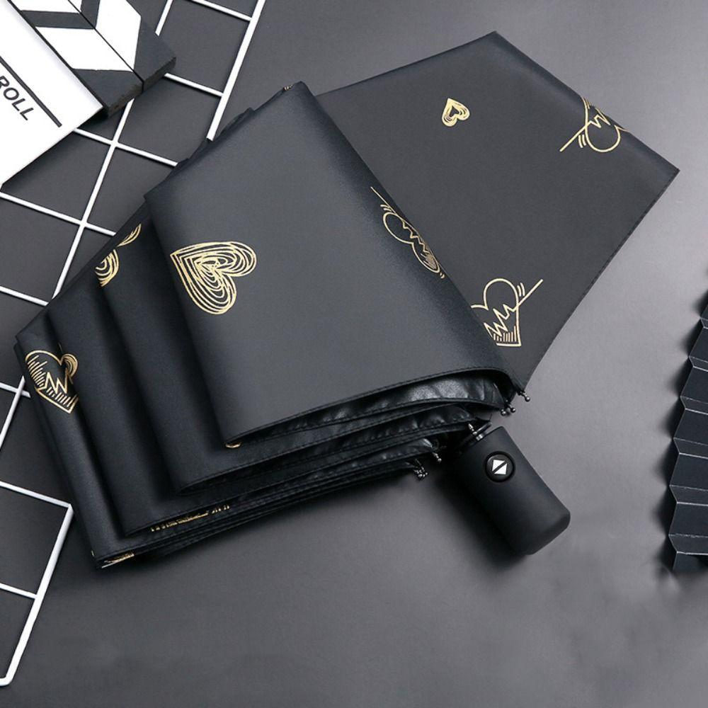 Fashion UV Protection Automatic Umbrella Windproof Reinforced Sun Umbrella Thickened Portable Rain Umbrella Daily