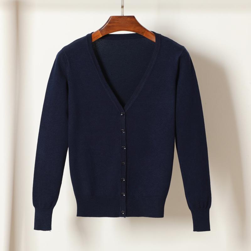 Spring Autumn Loose Outside Sweaters Cardigan Sweater Women's Short Long-sleeved Thin Coat