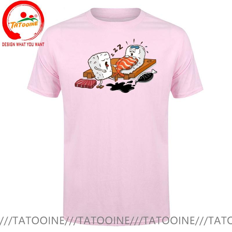 Funny Design Sleepwalking Sushi Sred Doublet Unisex Fashion Trendy Casual Clothing Stylish Tops Tee Shirt Leisure Tshirt Unisexs