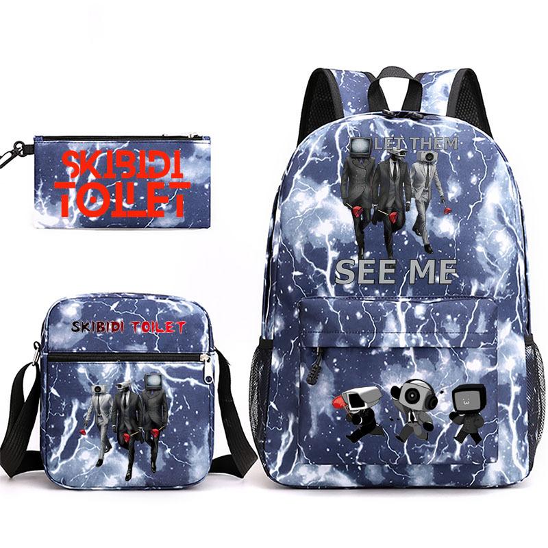 New toilet man spoof primary school backpack