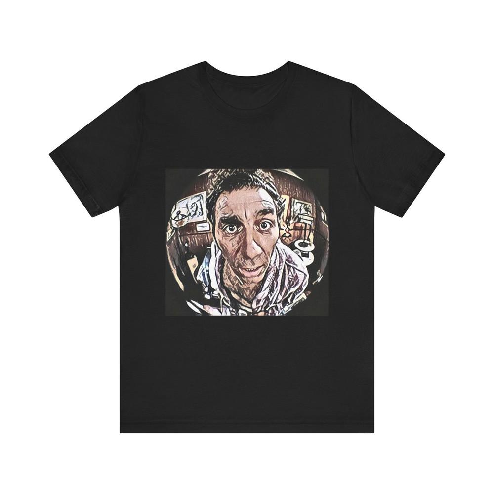 

Kramer Peephole Short Sleeve Tee Shirt Graphic Print Crewneck Unisex Gift NEW 4XL