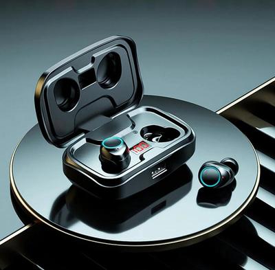 Cuffie Bluetooth Wireless HIFI Stereo Sportive Impermeabili con Riduzione del Rumore Touch con Impronta Digitale e Custodia di Ricarica