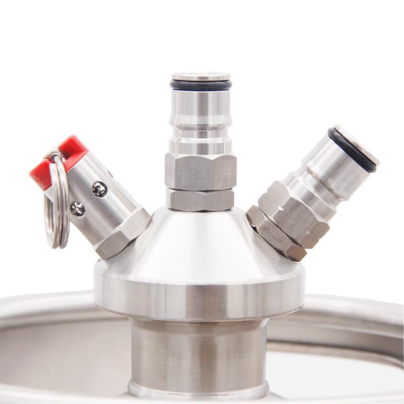 Mini-Fass Ball Lock Zapfhahn Spender Inklusive 50cm Silikonschlauch 304 Edelstahl Spender Homebrew Spear