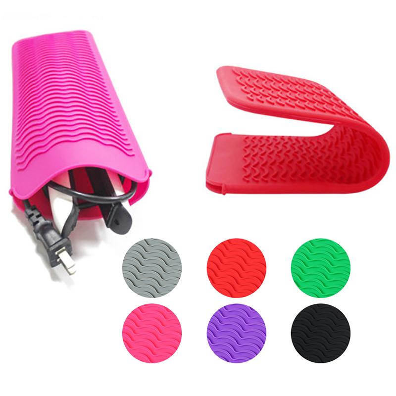 Curling Iron Hair Straightener Non-Slip Flat Iron Silicone Heat Resistant Mat