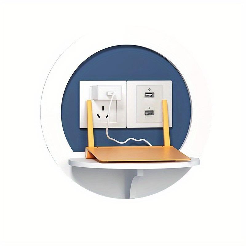 1 pz Scaffale a Muro per Router, Staffa per Prese Senza Foratura, Set-top Box Proiettore Montato a Parete Wifi Wireless Storage