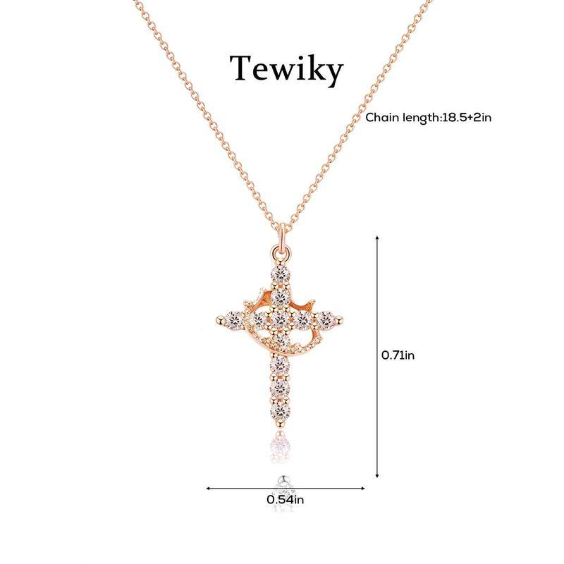 Zinc Alloy Micro-Inlaid Zircon Pendant Necklace Sporty Bamboo Chain Luxury Clavicle Jewelry