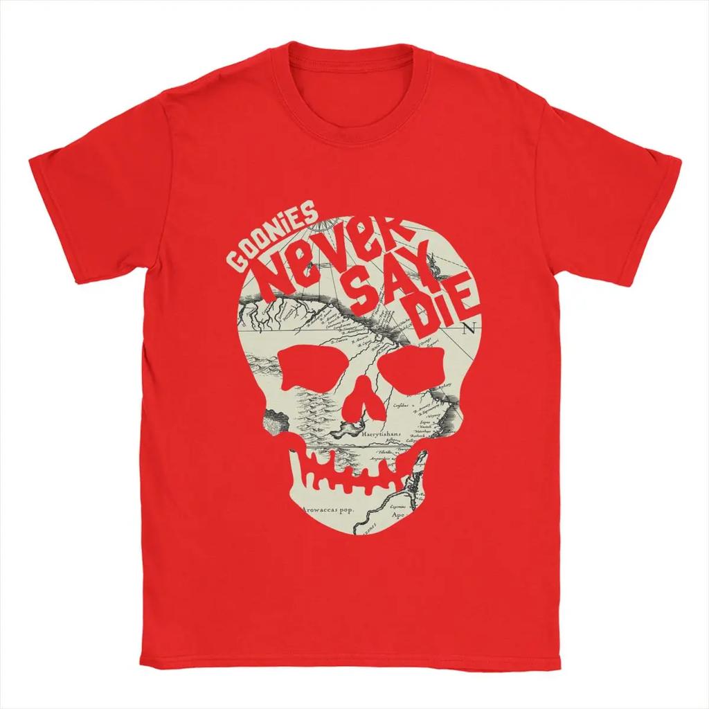 Goonies Never Say Die Men's T Shirts Fashion Tees Short Sleeve Crewneck T-Shirt Pure Cotton Summer Clothes