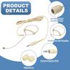 uxcell Earhook Headset Single Ear Omnidirectional Wired Condenser Microphone with Standard TRS Plug and Beige Microphone, Over-Ear 3.5mm 3.9ft Cable,