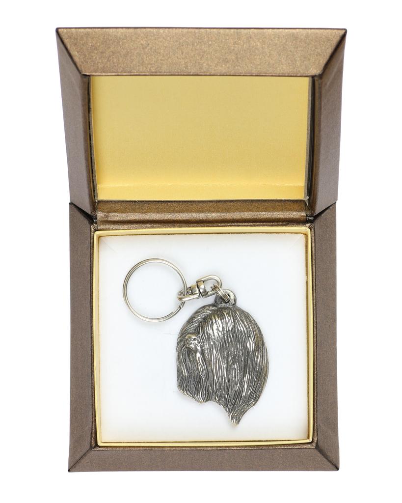 Lhasa Apso - Silver-plated Pendant with a Dog In a Decorative Box, Handbag Decoration, Backpack Pendant by Art-Dog Brand
