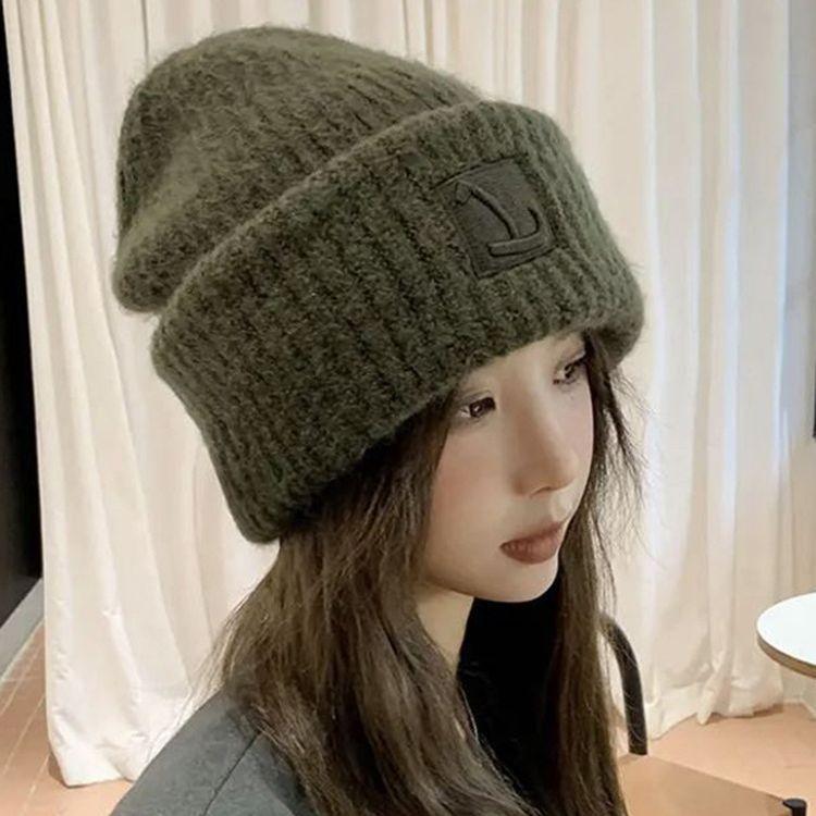 Keep Warm In Autumn and Winter, Thicken Ear Protectors, Large Head Circumference, Versatile Face, Small Pile of Hat Women