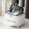 Paper Towel Holder Multi Functional Remote Control and Miscellaneous Storage Box on The Table with Phone Holder Desktop Storage