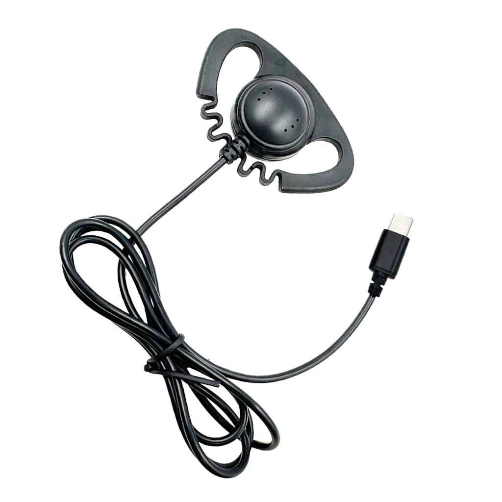 USB C/3,5 mm Ohrbügel, einseitig, Mono-Ohrhörer, kabelgebundene Headsets, Kopfhörer, einseitig, für Mobiltelefone, Notebooks