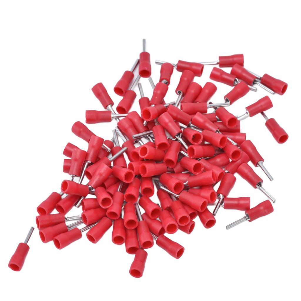 100PCS Insulated Ferrules Terminal Round Tube Pin End Crimp Connector for AWG 22‑16 Wires