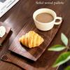 1PC Black Walnut Coffee Utensils Tray Wooden Afternoon Tea Dessert Tray Solid Wood Tea Set Household Natural Materials